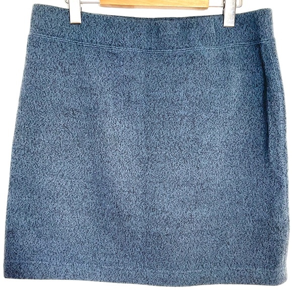 Woolrich Mini Skirt Blue Marled Knit Fleece Lined Hiking Skirt Women’s S… - Picture 2 of 13